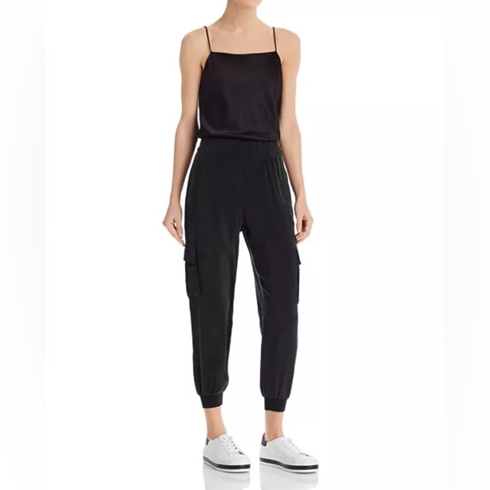 Alice + Olivia Dede Cargo Jogger Pants Black | size large